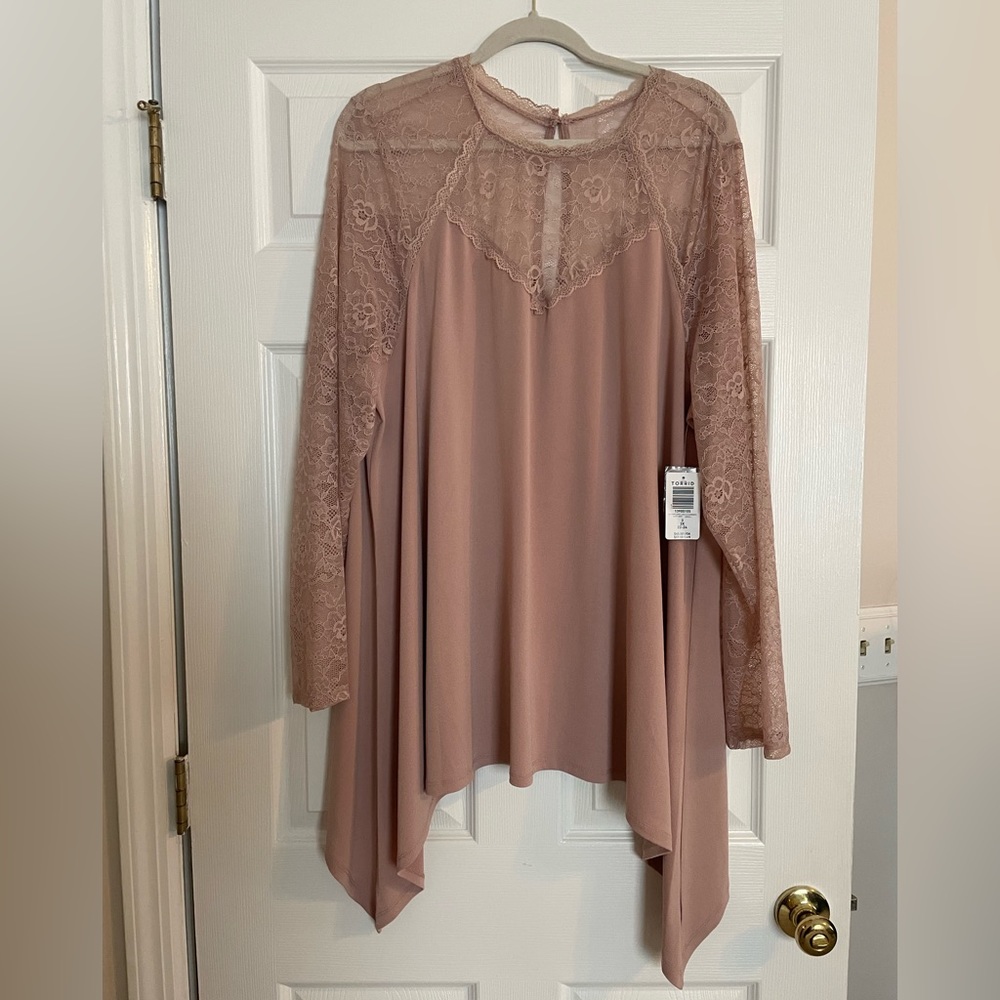 Pink top with lace